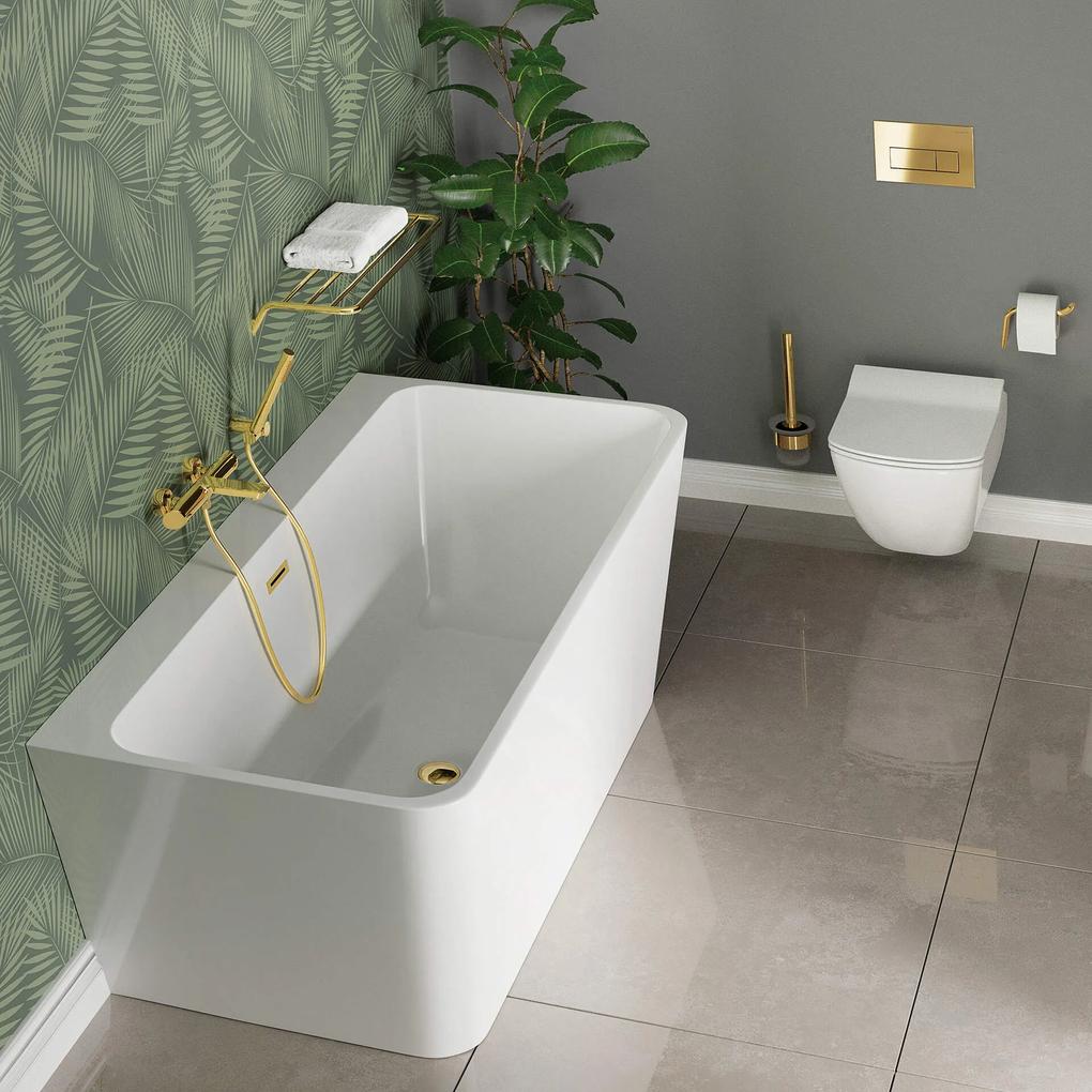 Deante Anemon, závesná toaletná súprava pod omietku 6v1, zlatá-biela, DEA-CDZZ6ZPW
