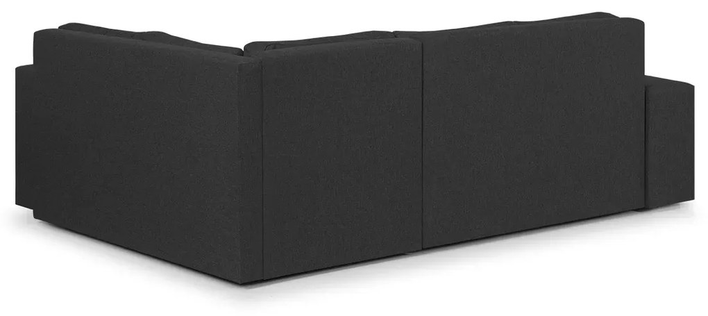 Rozkládací rohová sedací souprava MODO3 + 2 Taburety Černá