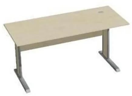 Kancelársky stôl Ergo, 160 x 70 x 75 cm, rovné vyhotovenie, javor jersey