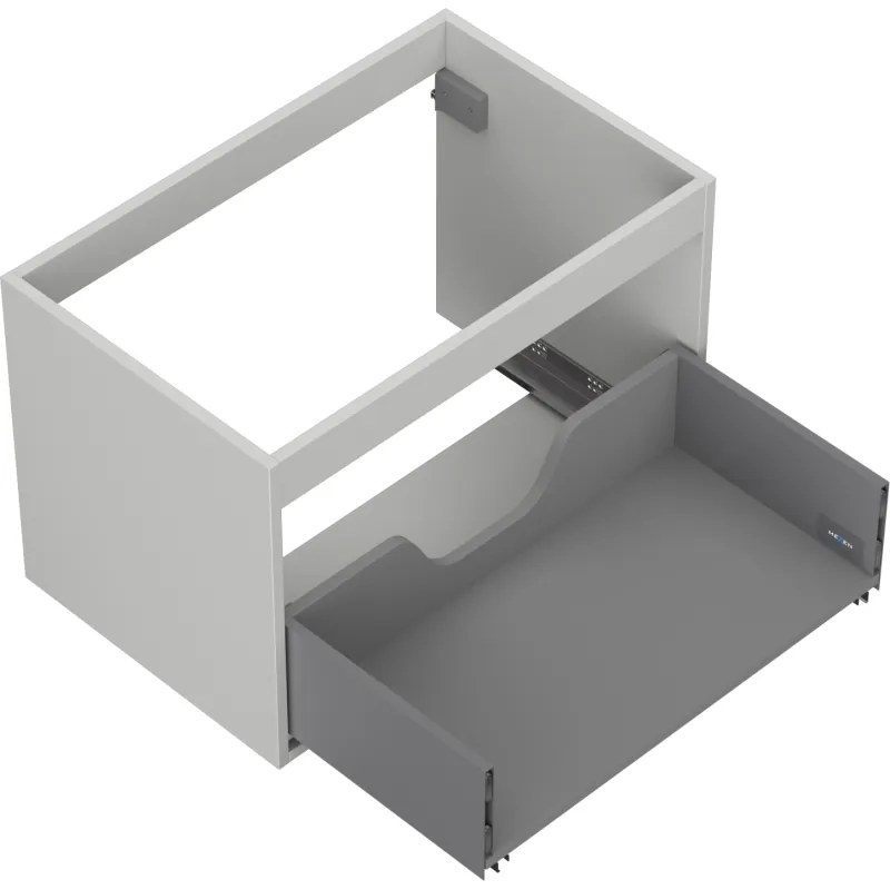 Mexen Box-A, závesná skrinka 70 cm, 1 zásuvka, sivá matná, 91AX0-0700-470-1-62