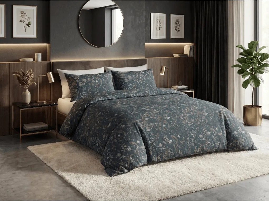 Obliečky z Renforcé bavlny SELMIRA tmavozelené hotelová kapsa Rozmer obliečky: 70 x 90 cm | 140 x 200 cm