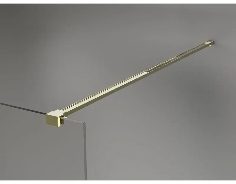 Mexen Kioto-X, sprchová zástena 150 x 200 cm, 10mm číre sklo, zlatý lesklý profil, 800-150-101-50-00-X