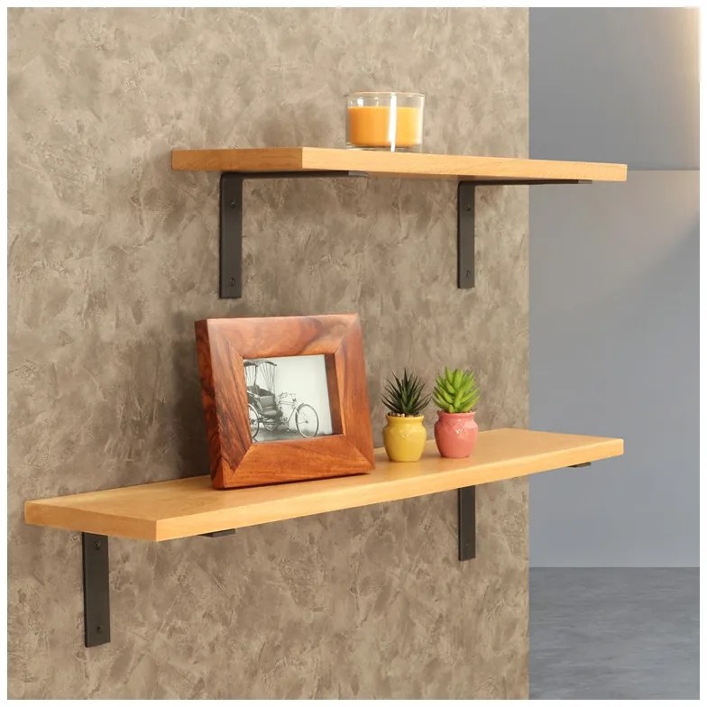 Polica na stenu s konzolou Lada 75 cm DUB