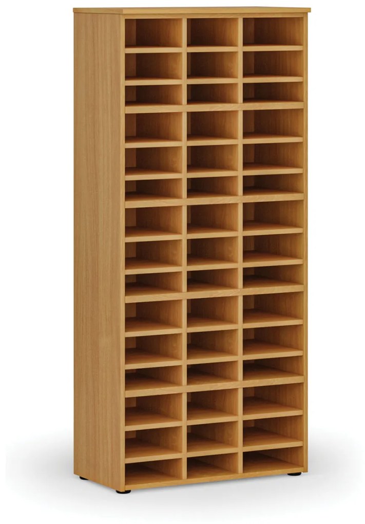 Triediaci regál PRIMO WOOD, 1781 x 800 x 420 mm, 45 priehradok, buk