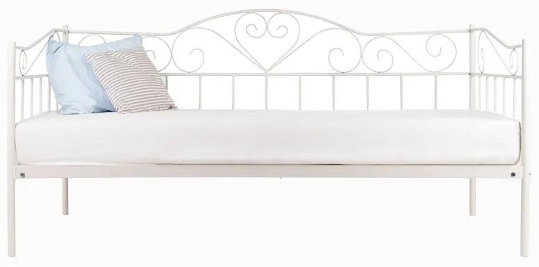 Hector Kovová posteľ Linnea New 90x200 jednolôžko biele