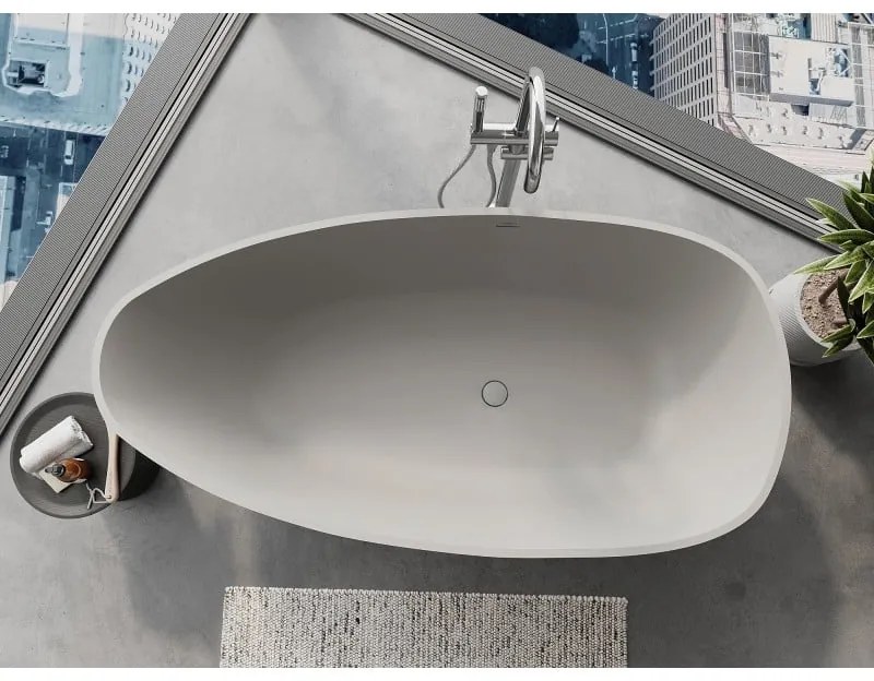 Mexen Imola, voľne stojaca vaňa z konglomerátu 170 x 88 cm, betónová matná, 57281708561