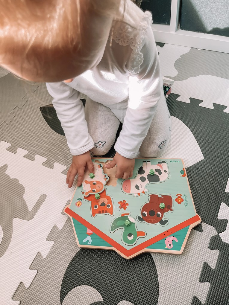 Vkladacie zvukové puzzle na doske - Farma