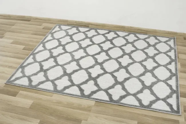 Šnúrkový koberec Stella D403A tmavosivý / svetlosivý