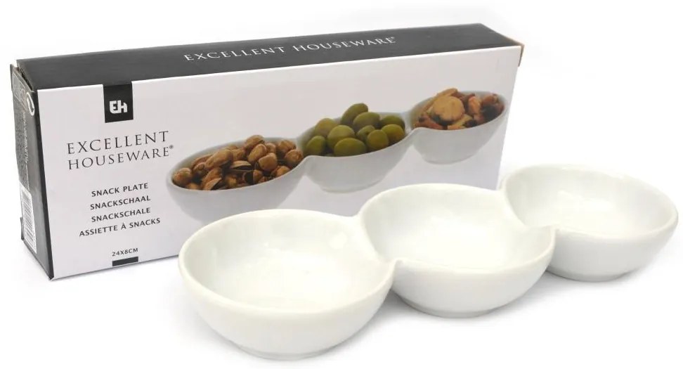 Miska servírovacia porcelánová 24cm trojitá SNACK