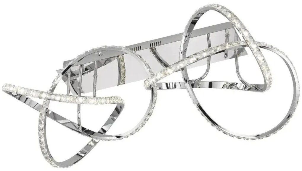 LED stmievateľné stropné svietidlo ABRO LED/49W/230V lesklý chróm