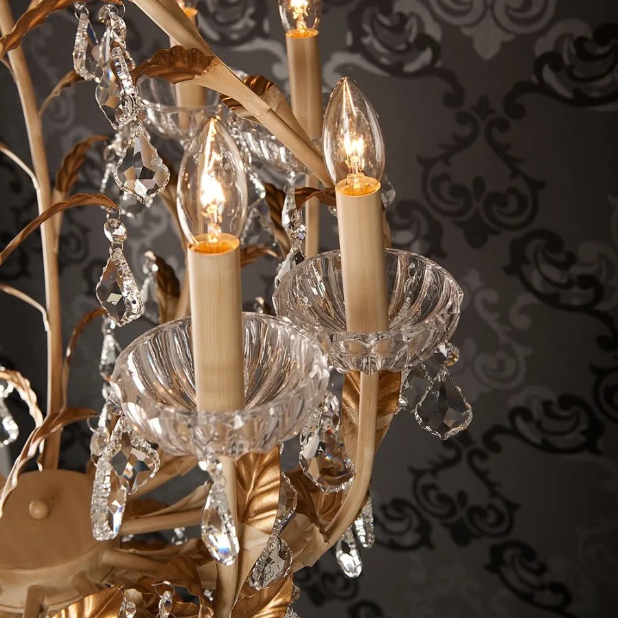 Gold rustic luxus krištáľ luster Ø65