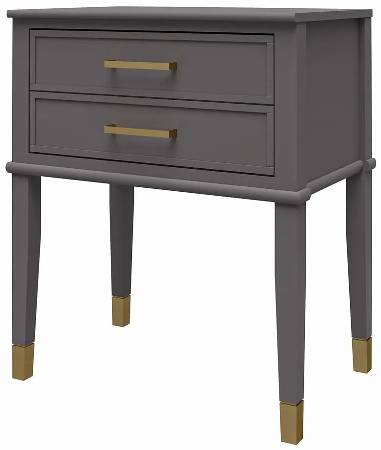 Tmavosivý nočný stolík Westerleigh – CosmoLiving by Cosmopolitan