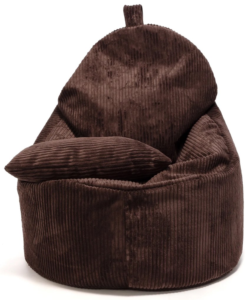 INTERMEDIC SK Kreslo Yoko Velvet – manšestrové kreslo s vankúšom, 75x70x30 cm Farba: SZ29 - tmavo hnedá