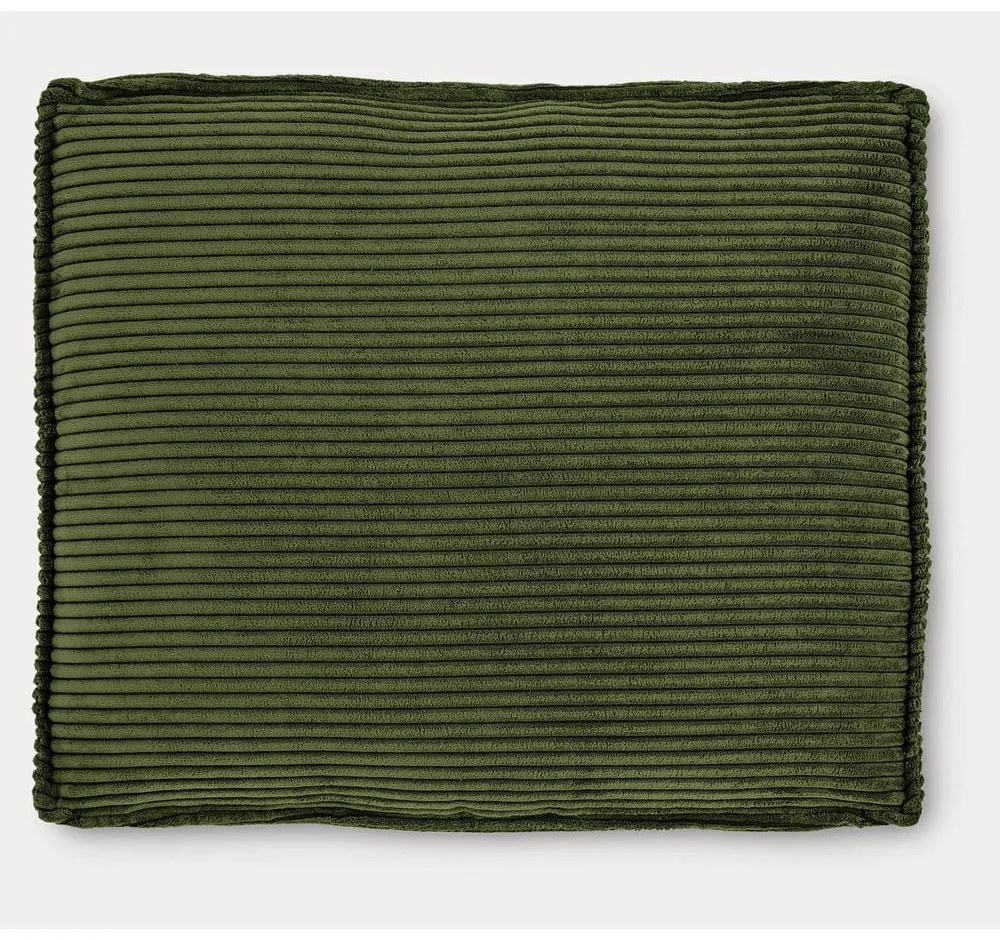 Zelený menčestrový vankúš na gauč Blok – Kave Home