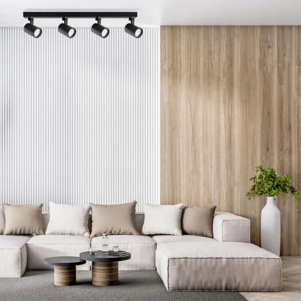 Bodové svietidlo LYNX 4xGU10/10W/230V čierna