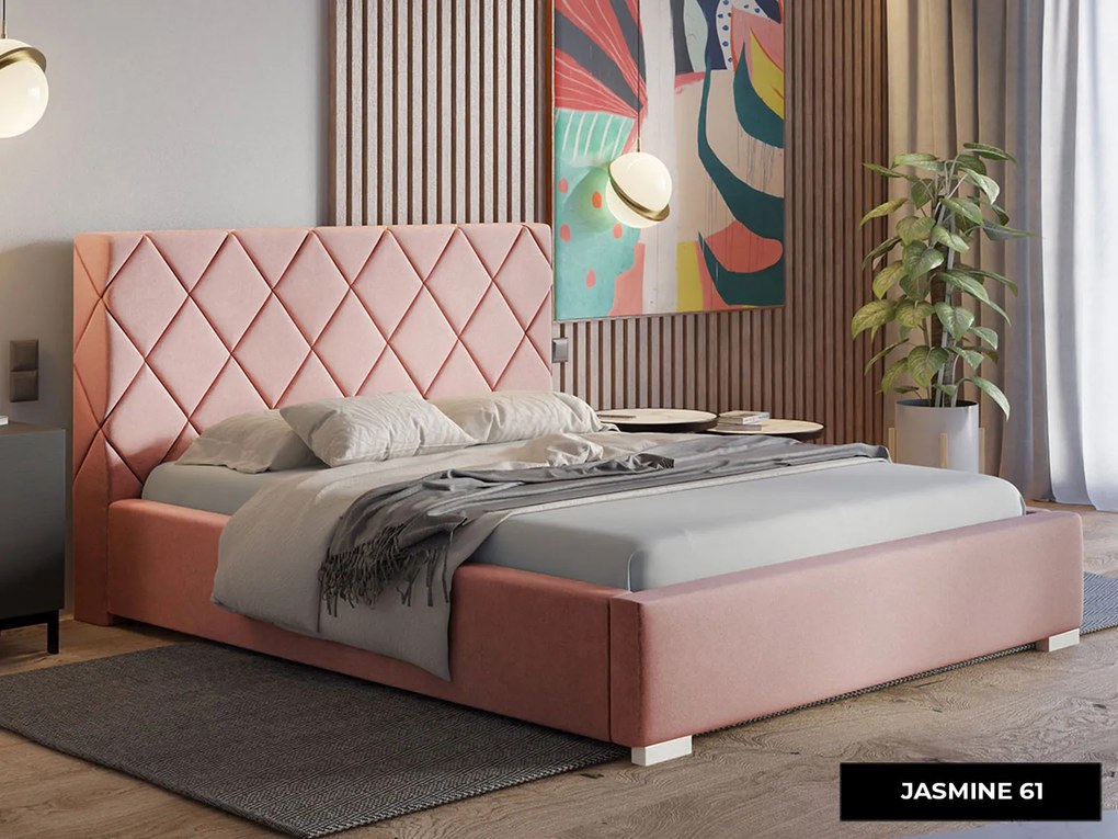 PROXIMA.store - Dizajnová čalúnená posteľ TORI ROZMER: 180 x 200 cm, FARBA NÔH: biela