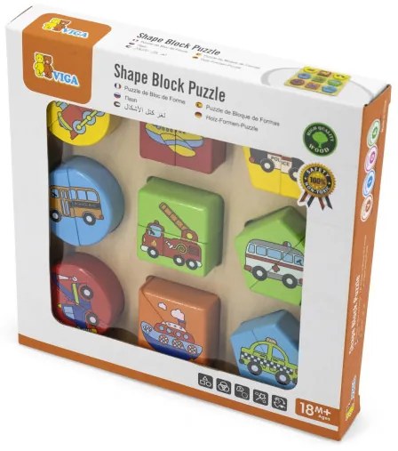 Puzzle 2v1 Viga 59586 vozidlá