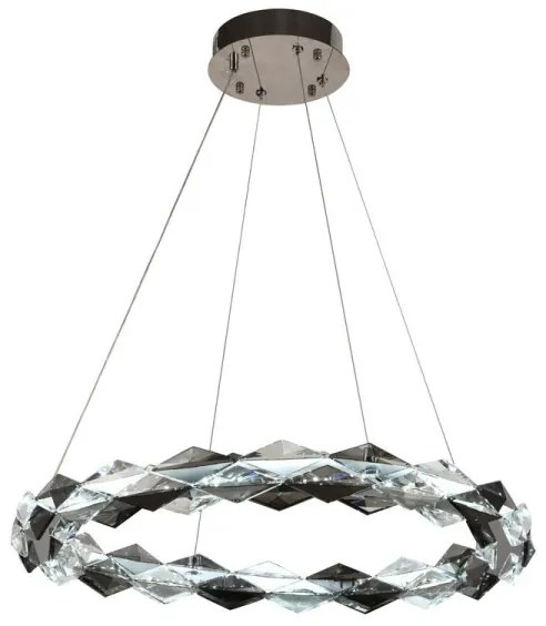 LED Stmievateľný luster na lanku LED/40W/230V 3000-6500K chróm + diaľkové ovládanie