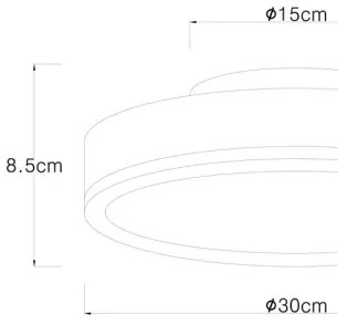Globo 416080WD1R - LED Stropné svietidlo DORO LED/12W/230V pr. 30 cm