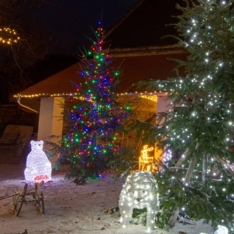 DECOLED Svetelná reťaz LED ELSLN, 20 m, 100 farebných diód, IP44, vrátane napájania