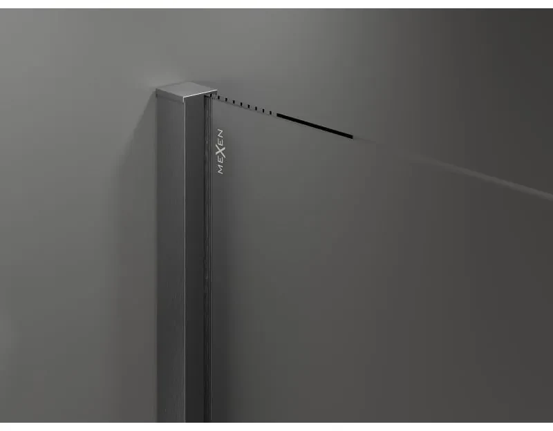 Mexen Velar, sprchový kút s posuvnými dverami 110 x 85 cm, 8mm sklo námraza, grafit brúsený, 871-110-085-31-66