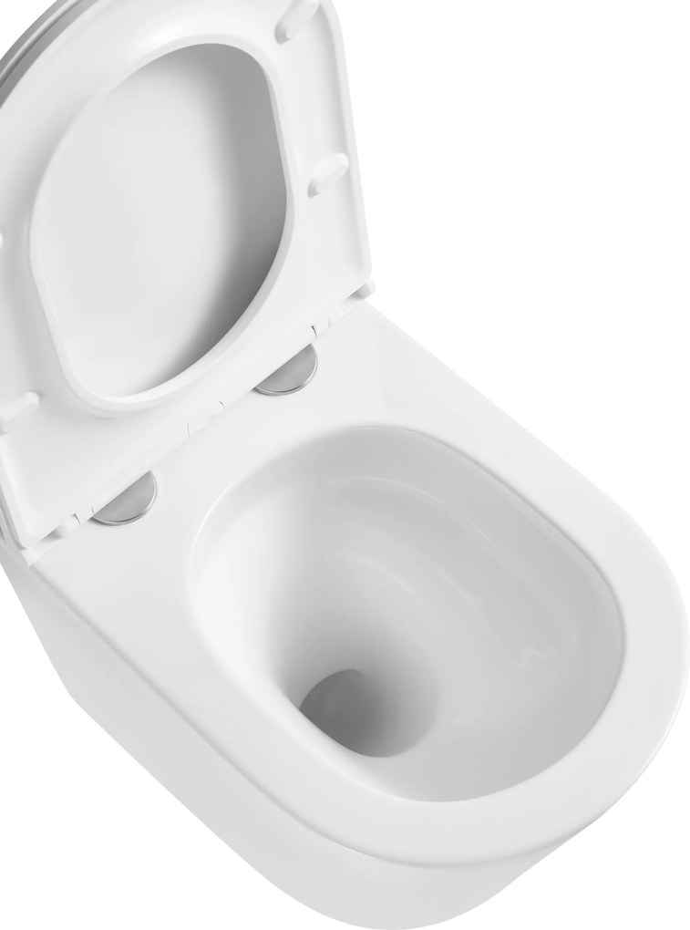 Erga Lily+, závesná WC misa 490x370x365mm, Rimless Tornado 2 + toaletné sedadlo s pomalým zatváraním, biela, ERG-V03-LILY-TO2-WH