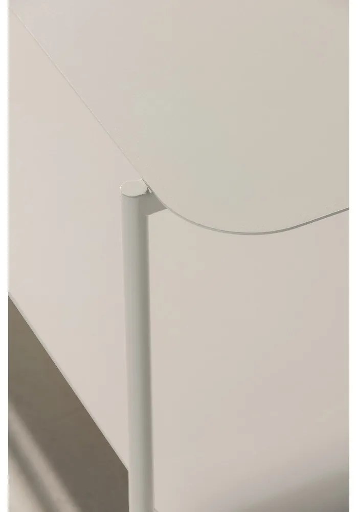 Krémovobiely kovový konferenčný stolík 58x90 cm Beatrix – MOME