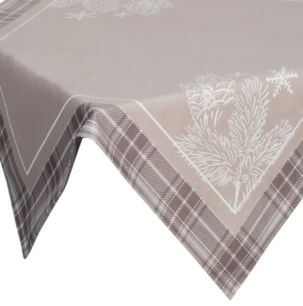 Béžový vianočný obrus s jemným vzorom Dĺžka: 85 cm | Šírka: 85 cm