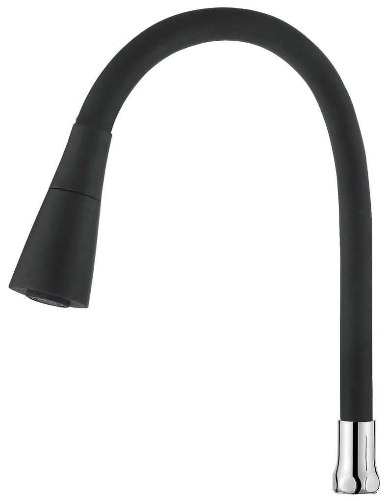 Invena Invena, 2-funkčná elastická výlevka pre drezové batérie, čierna-chróm, INV-SC-B1-1Z1-L