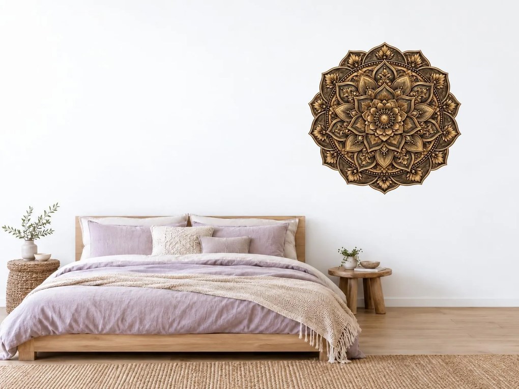 Bronzová mandala arch 75 x 75 cm