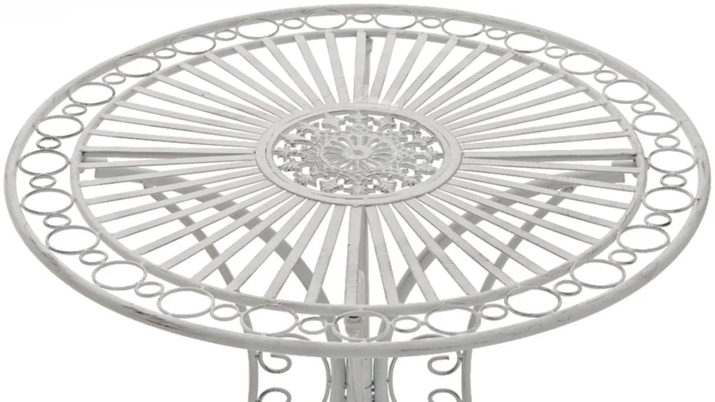 Kovový stôl GS13437402 - Biela antik