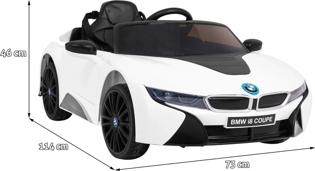 Ramiz Elektrické autíčko BMW i8 Lift biele + diaľkové ovládanie