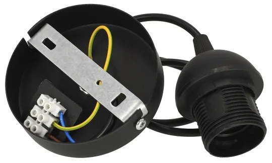 Luster na lanku NATIA 1xE27/60W/230V biela/čierna