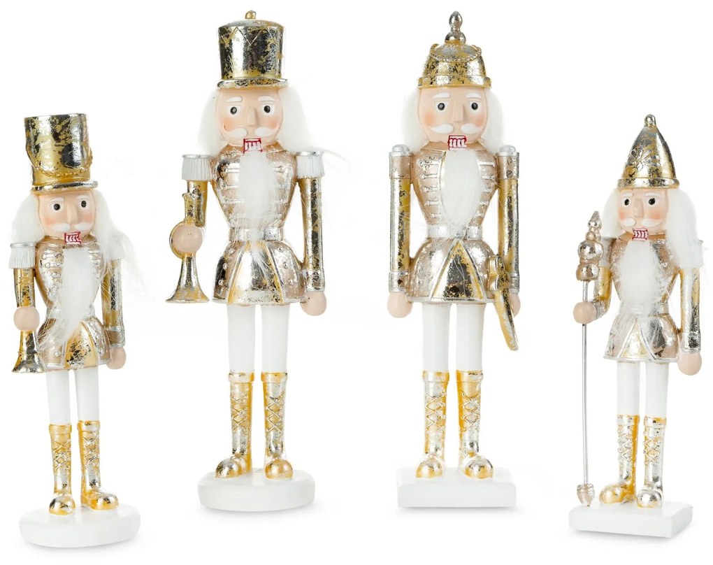 VIANOČNÁ FIGÚRKA NUTCRACKER 20 CM STRIEBORNÁ