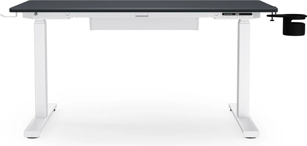 Elektrický stôl s nastaviteľnou výškou ergonomický bielo-antracitový,1200x600 mm: ARIA