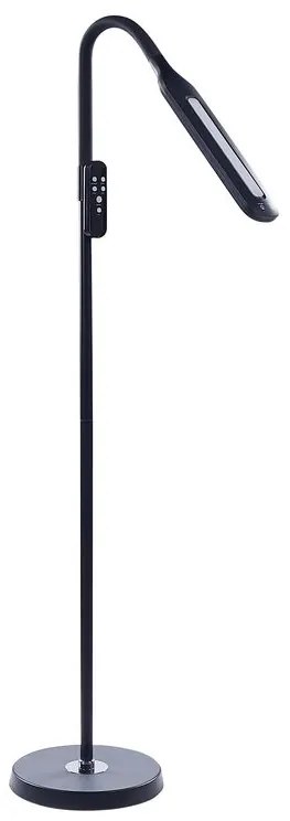 Stojaca LED lampa s diaľkovým ovládaním 160 cm čierna ARIES Beliani