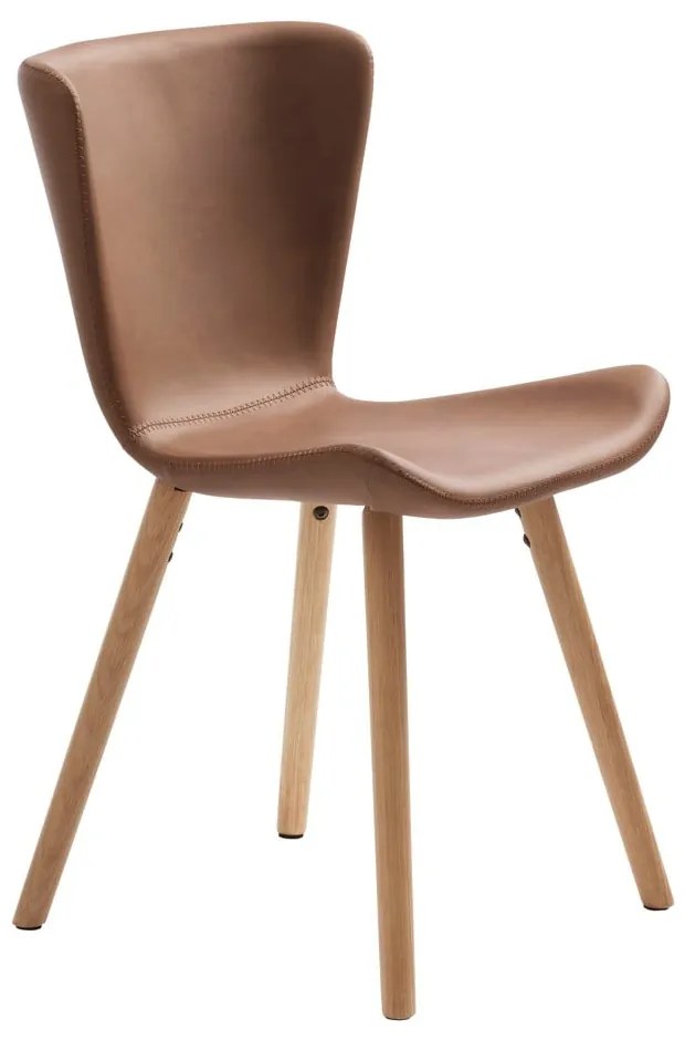 Hnedé kovové jedálenské stoličky v súprave 2 ks Teslin – Unique Furniture