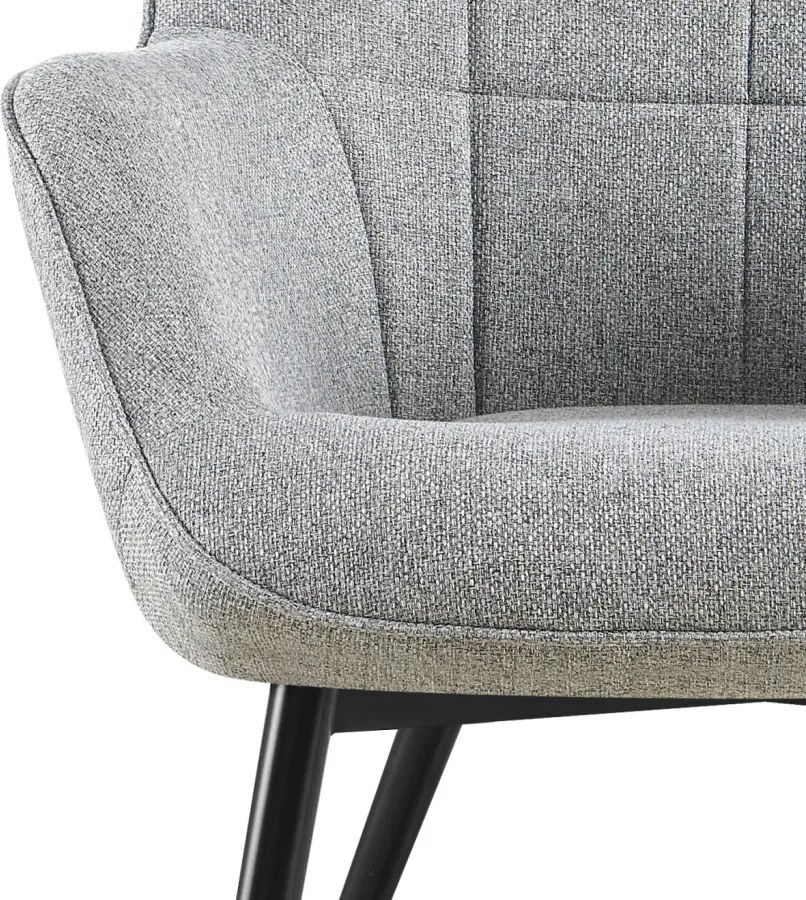 Kreslo Hannah, svetlo šedá tkanina