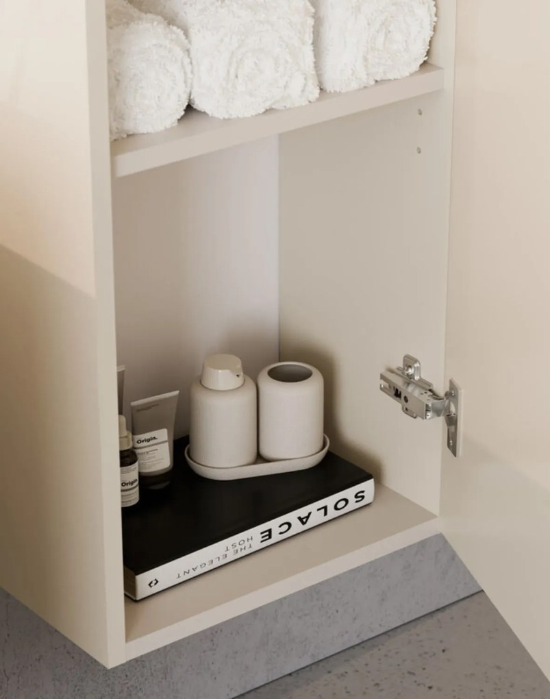 Vysoká kúpeľňová skrinka Kašmír (DONNA SAND 80-35-1D)