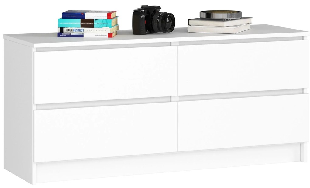 Komoda Kraft 4SZ (biela). Akcia -16%. Vlastná spoľahlivá doprava až k Vám domov. 1117191