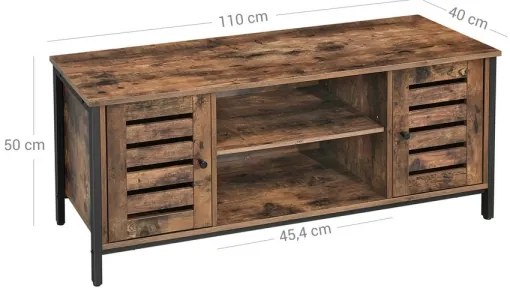 Televízny stolík VOLTAR hnedá/čierna