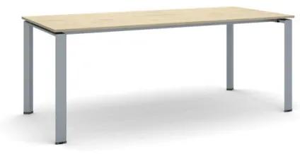Rokovací stôl INFINITY so sivostriebornou podnožou 2000 x 900 x 750 mm, dub prírodný
