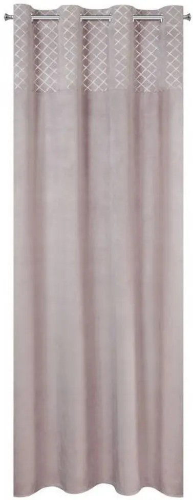 Moderný záves v púdrovej farbe so zavesením na kruhy 140 x 250 cm