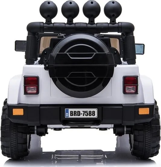 LEAN CARS Elektrické autíčko Jeep BRD-7588 biele 4x4