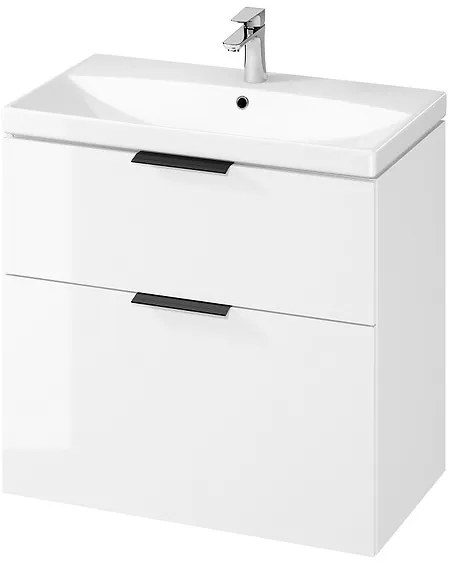 Cersanit City, kúpeľňová skrinka s umývadlom 80x45x77,5 cm, biela lesklá, S801-423