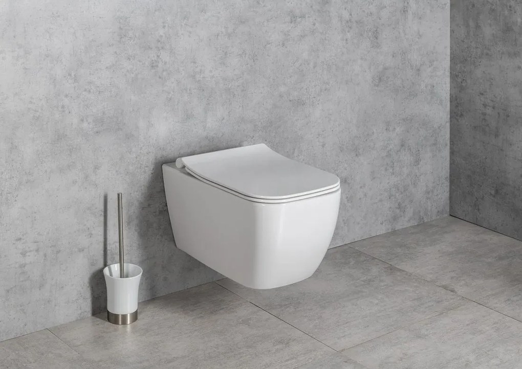 Isvea VEA, závesná WC misa, Rimless, 34,5x52cm, biela, 10VA02004