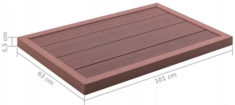 Podložka pod záhradnú sprchu hnedej farby