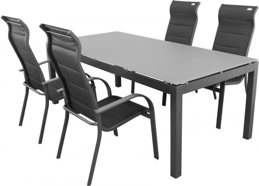 SALERNO MIAMI - hliníková sedacia súprava 4 plus 1 (stôl 150x90 cm) - Doppler