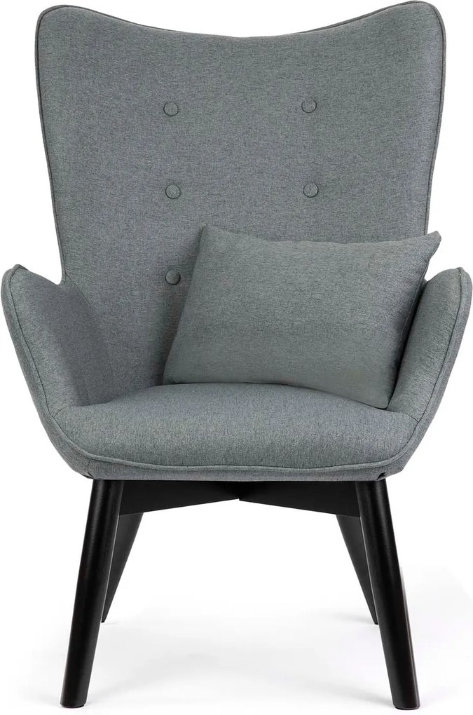 SOFOTEL Kreslo s opierkou na ruky a podnožkou Norse 2040 - sivé