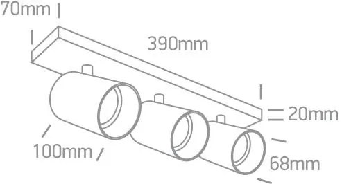 Moderné svietidlo ONE LIGHT stropné svietidlo 65305N/MG